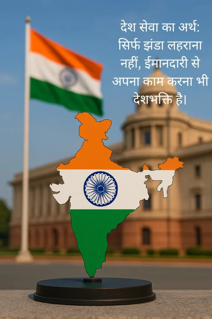 देश सेवा का अर्थ: सिर्फ झंडा लहराना नहीं, ईमानदारी से अपना काम करना भी देशभक्ति है।